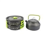 Lightweight Aluminum Camping Cookware Set for 2-3