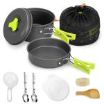 11-Piece Camping Cookware Set for Outdoors