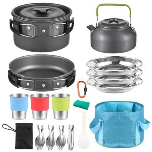 Aomiun 22-Piece Camping Cookware Set for 2-3