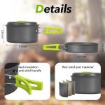 11-Piece Camping Cookware Set for Outdoors