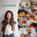 Reusable Muslin Drawstring Bags - Set of 8