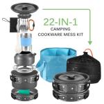 Aomiun 22-Piece Camping Cookware Set for 2-3