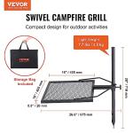 VEVOR Swivel Campfire Grill for Outdoor Cooking