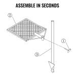 VEVOR Swivel Campfire Grill for Outdoor Cooking