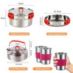 Compact Stainless Steel Camping Cookware Set