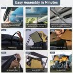 WTRAVEL Large Car Rooftop Tent with Sunroof