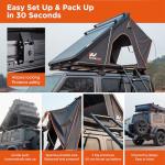 BAMACAR Hard Shell Rooftop Tent for 2-3 People