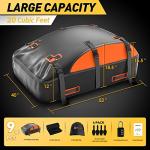 Waterproof Rooftop Cargo Carrier Bag - 20 Cubic Feet