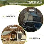 YOLENY Inflatable Camping Tent with Extended Canopy