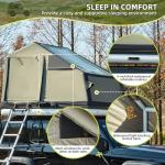 YOLENY Inflatable Camping Tent with Extended Canopy