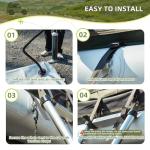 YOLENY Inflatable Camping Tent with Extended Canopy