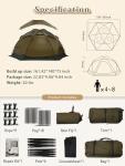 TOMOUNT 4-Person Hot Dome Tent with Stove Jack
