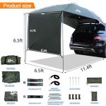 SUV Tailgate Tent with Waterproof Awning and Shade