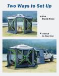Pop-Up SUV Tent for Family Camping, 2 Rooms