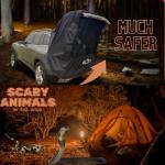 Portable Rainproof Car Boot Tent with Sunshade