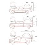 5.5 FT Truck Tent for Camping – Waterproof 2-Person