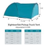 EighteenTek Waterproof Truck Bed Tent for Camping