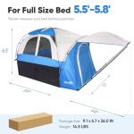 Quictent Waterproof Pickup Truck Tent for Short Beds