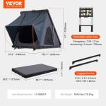 VEVOR Hard Shell Rooftop Tent for 2-3 People
