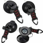 4-Pack Suction Cup Strap Hooks for Camping