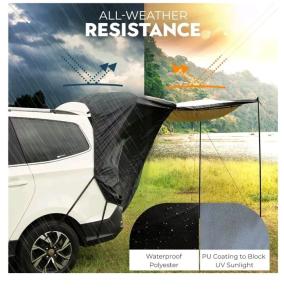 SUV Tailgate Tent with Mosquito Net for Camping
