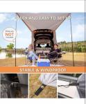 Heytrip Waterproof SUV Tailgate Tent with Awning