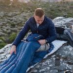 Lightweight Duck Down Camping Sleeping Bag - Blue
