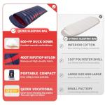 QEZER Ultralight Down Sleeping Bag for Camping