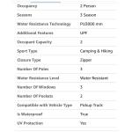 2-Person Waterproof Truck Bed Tent for Camping