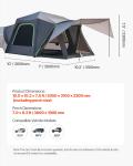 VEVOR Waterproof SUV Camping Tent for 5-8 People