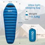 QEZER Ultralight Down Sleeping Bag for All Ages