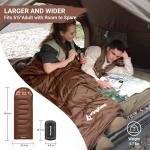 KingCamp Flannel Sleeping Bag for Cold Weather