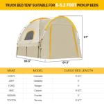 Waterproof Pickup Truck Tent with Awning Shade