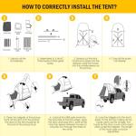 Waterproof Pickup Truck Tent with Awning Shade