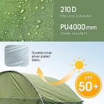 Green SUV Tent with 3 Doors - Waterproof & Portable