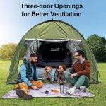 Green SUV Tent with 3 Doors - Waterproof & Portable