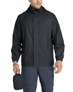 Men's Lightweight Waterproof Packable Rain Jacket