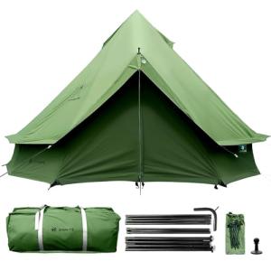 Canvas Bell Tent with Stove Jack for Camping