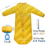 AZITREK T40 Toddler Sleeping Bag for Ages 2-4