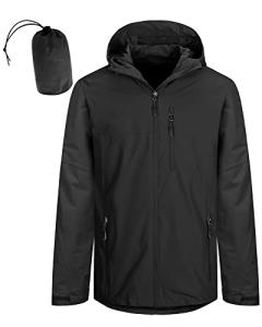 Men's Waterproof Packable Windbreaker Jacket for Camping