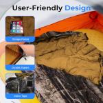 SereneLife Lightweight Mummy Sleeping Bag for Camping