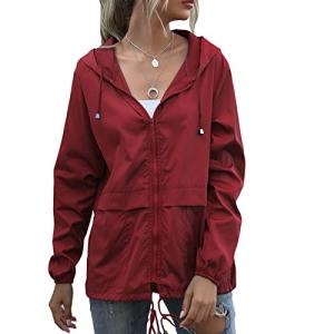 Women’s Packable Waterproof Windbreaker with Hood