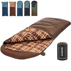 KingCamp Flannel Sleeping Bag for Cold Weather