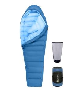 QEZER Ultralight Down Sleeping Bag for Cold Weather