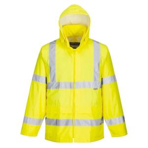 Men's Waterproof Hi-Vis Rain Jacket with Hood