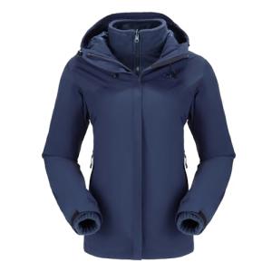 Women's 3-in-1 Waterproof Ski Jacket - Dark Blue
