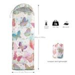 Colorful Butterfly Sleeping Bag for Camping Outdoors