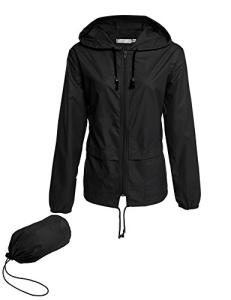 Lightweight Waterproof Women's Raincoat - Black