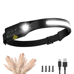 Rechargeable 400 Lumens LED Headlamp with USB-C