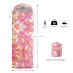 QOOMO Pink Tie Dye Waterproof Camping Sleeping Bag